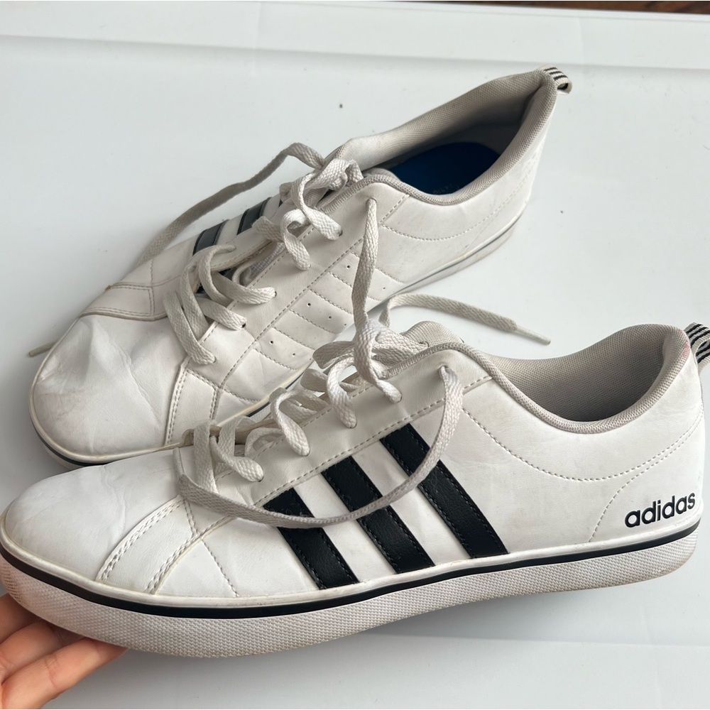 ADIDAS | MENS VS PACE WHITE SHOES  AW4594 SZ 12